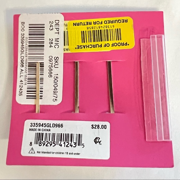 Betsey Johnson ‘Pink XMAS’ Hair Comb & Hair Pin Set NWT/HTF! - Picture 12 of 15